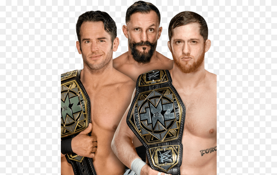 Wwe Nxt Tag Team Championship Undisputed Era Nxt Tag Team Championship, Tattoo, Skin, Person, Man Free Png Download