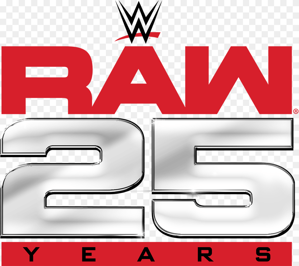 Wwe Raw 25 Logo Wwe Raw 25 Anniversary Date, Advertisement, Poster, Text, Publication Free Transparent Png
