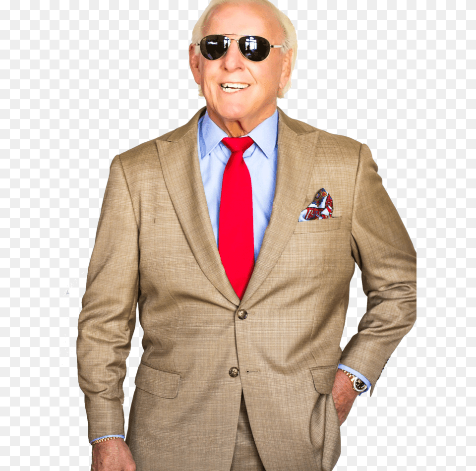 Wwe Ric Flair Suit, Accessories, Sunglasses, Jacket, Tie Free Png Download