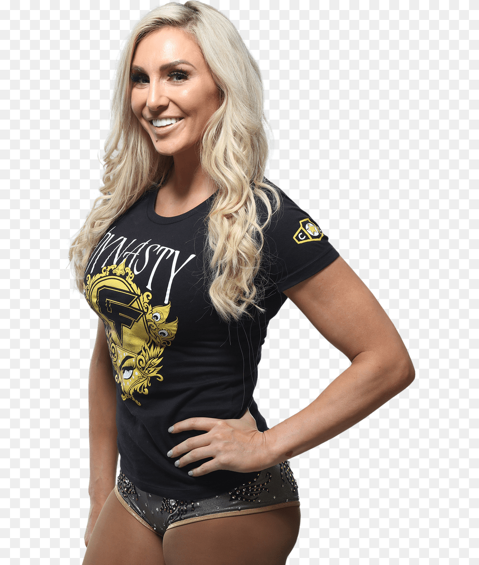 Wwe Ricflair Charlotteflair Wwecharlotte Wwenxt Charlotte Flair Latest Photoshoot, Blonde, Clothing, T-shirt, Hair Free Png Download