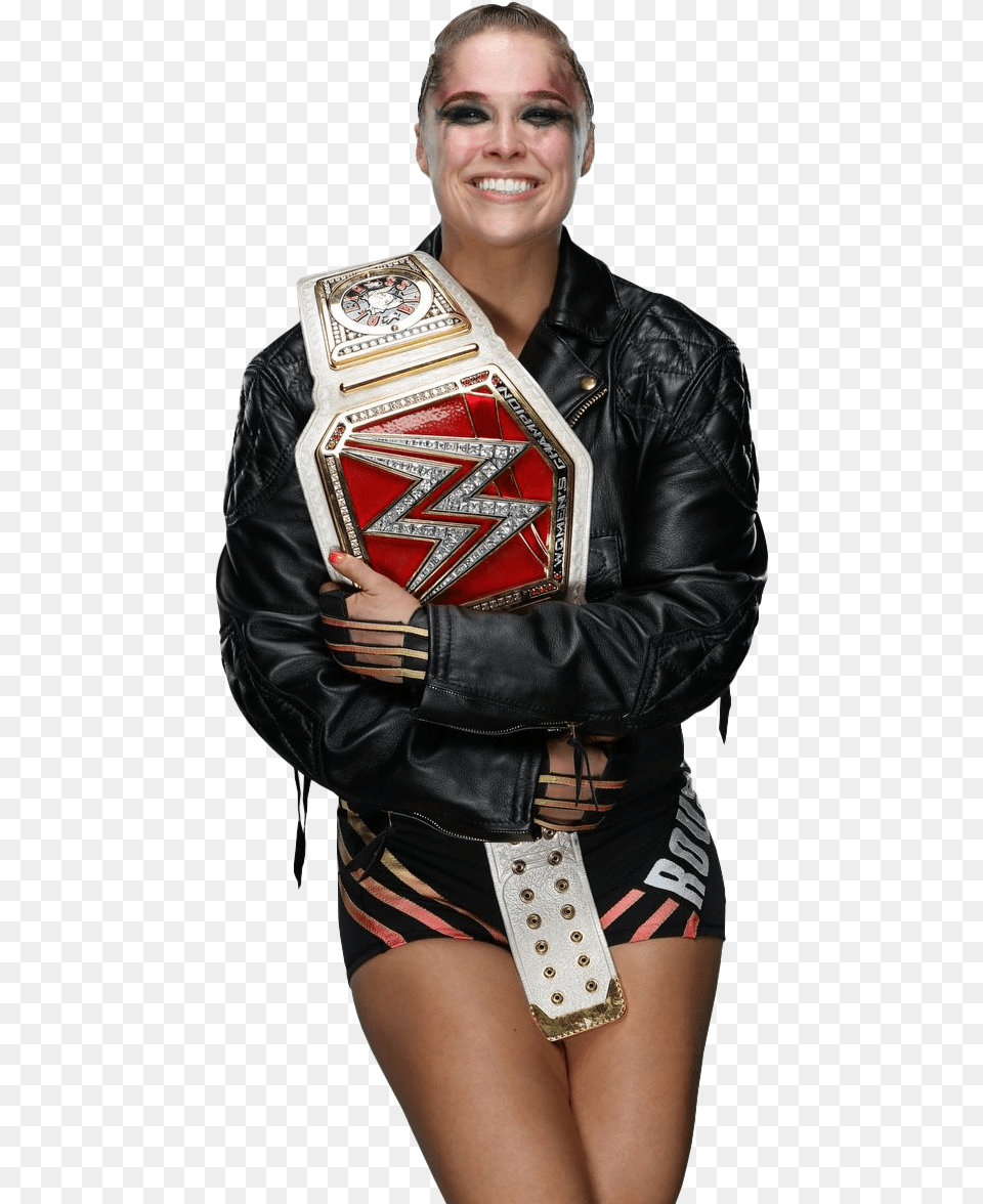 Wwe Ronda Rousey Transparent Wwe Ronda Rousey Wallpaper Iphone, Woman, Person, Jacket, Female Free Png Download