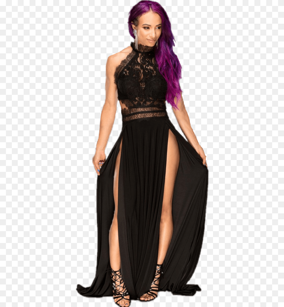 Wwe Sasha Banks Dress Sasha Banks, Adult, Purple, Person, Formal Wear Free Png Download