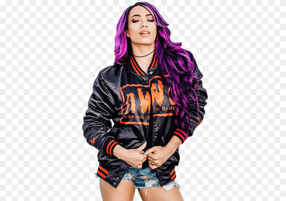 Wwe Sashabanks Wwenxt Legitboss, Jacket, Clothing, Coat, Person Png