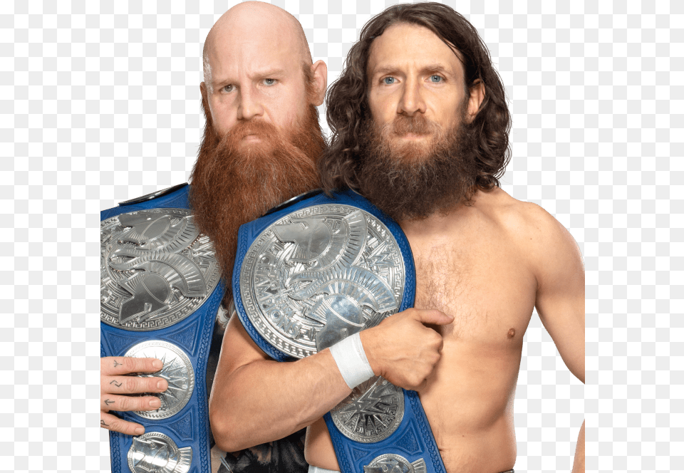 Wwe Smackdown Tag Team Championship Daniel Bryan And Rowan Vs Heavy Machinery Vs New Day, Beard, Face, Head, Person Free Png Download