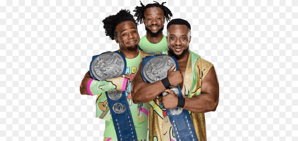 Wwe Smackdown Tag Team Championship New Day Tag Team Championship, Adult, Male, Man, Person Free Png Download