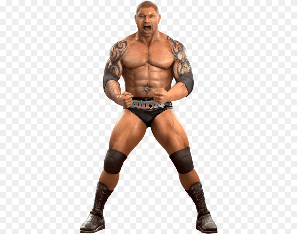 Wwe Smackdown Vs Raw 2011 Batista, Person, Skin, Tattoo, Adult Free Transparent Png