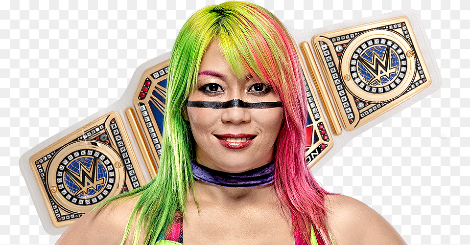 Wwe Smackdown Women S Championship Belt Photo Print Asuka Wwe On Facebook, Adult, Portrait, Photography, Person Free Transparent Png