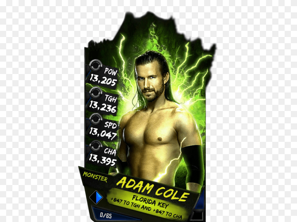 Wwe Supercard Adam Cole, Advertisement, Adult, Male, Man Png Image