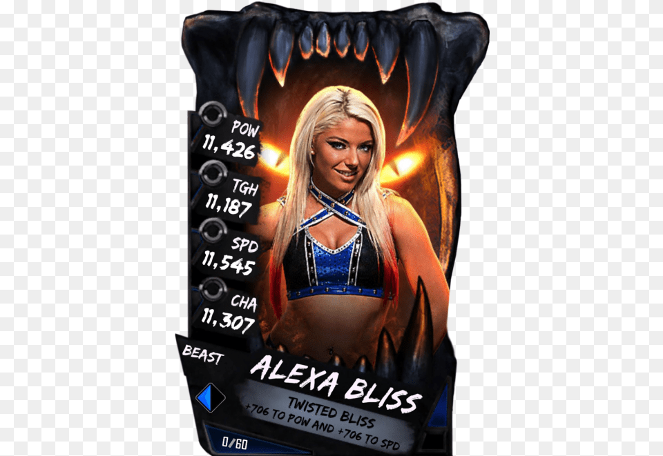 Wwe Supercard Alexa Bliss, Advertisement, Blonde, Poster, Person Free Png
