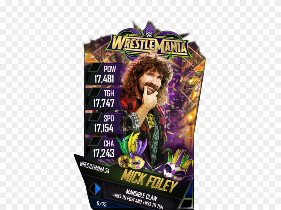 Wwe Supercard Becky Lynch Wrestlemania, Advertisement, Poster, Adult, Male Free Png