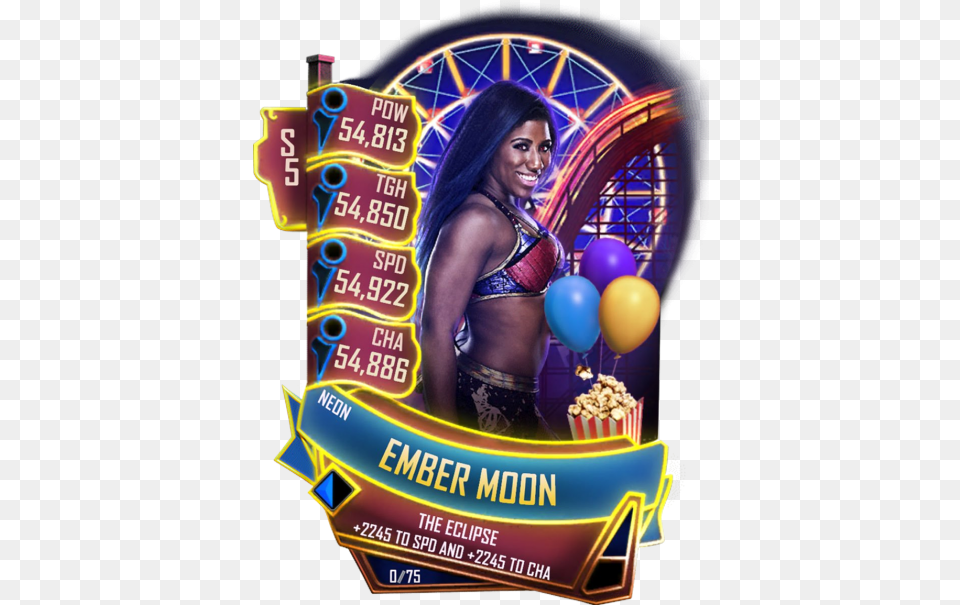 Wwe Supercard Ember Moon, Adult, Advertisement, Female, Person Free Transparent Png