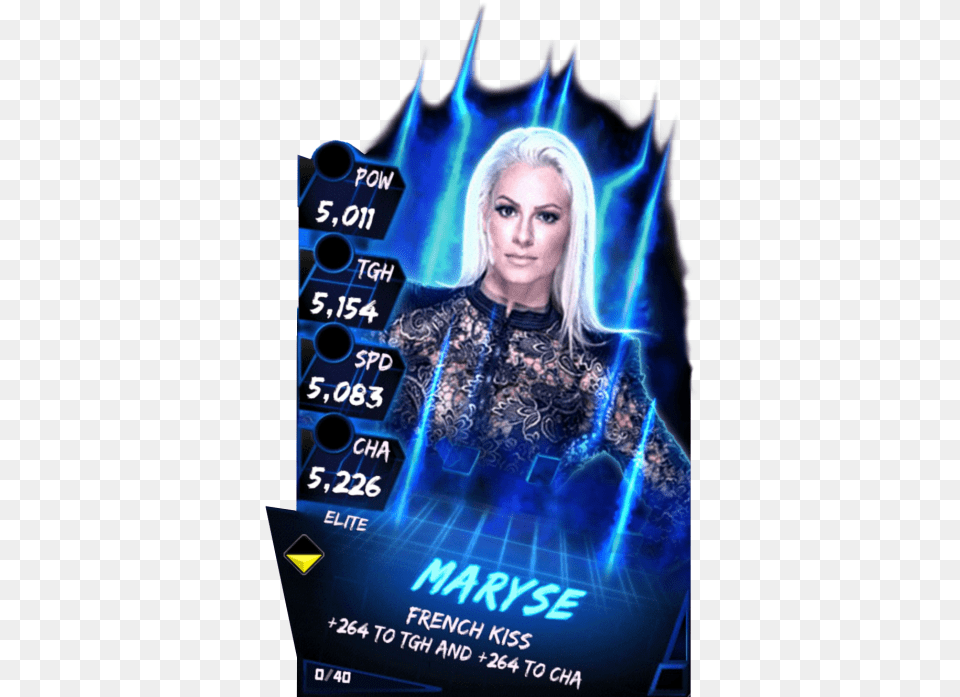 Wwe Supercard Fusion Maryse, Adult, Poster, Person, Lighting Png