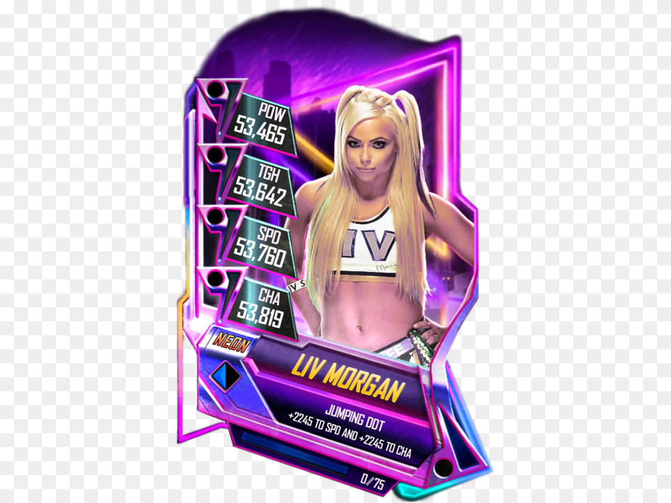 Wwe Supercard Neon Cards, Adult, Female, Person, Woman Png
