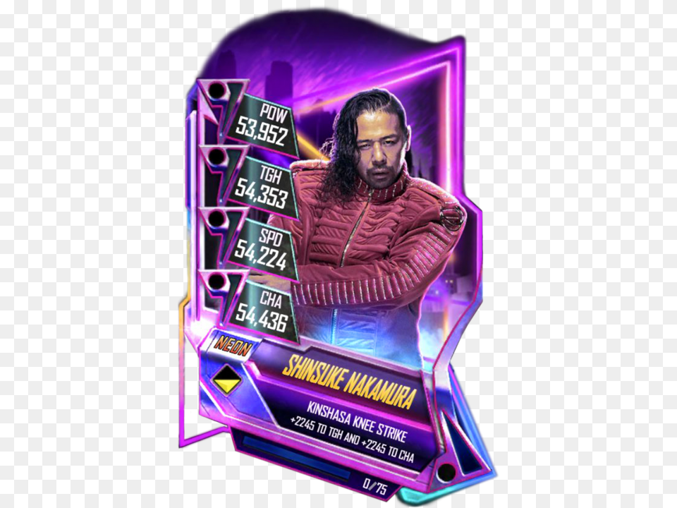 Wwe Supercard Neon Cards, Adult, Male, Man, Person Free Transparent Png