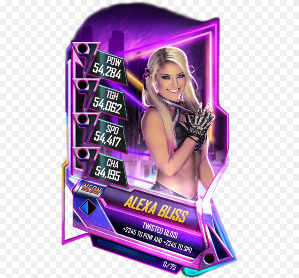 Wwe Supercard Neon Cards, Adult, Female, Person, Woman Png Image