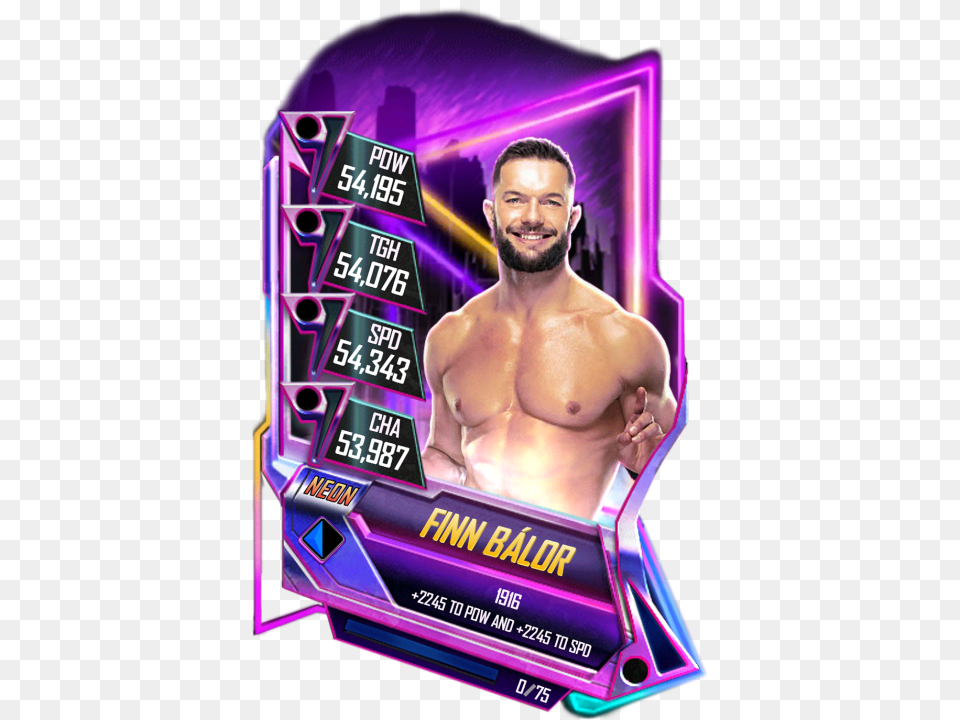 Wwe Supercard Neon Cards, Adult, Male, Man, Person Free Png