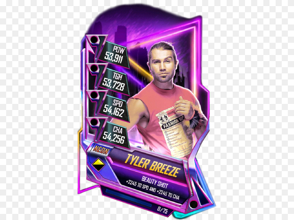 Wwe Supercard Neon Pro, Advertisement, Adult, Male, Man Free Transparent Png