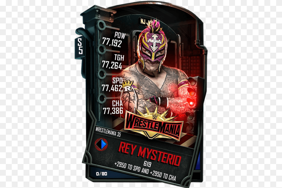 Wwe Supercard Rey Mysterio, Advertisement, Poster, Person, Skin Free Transparent Png