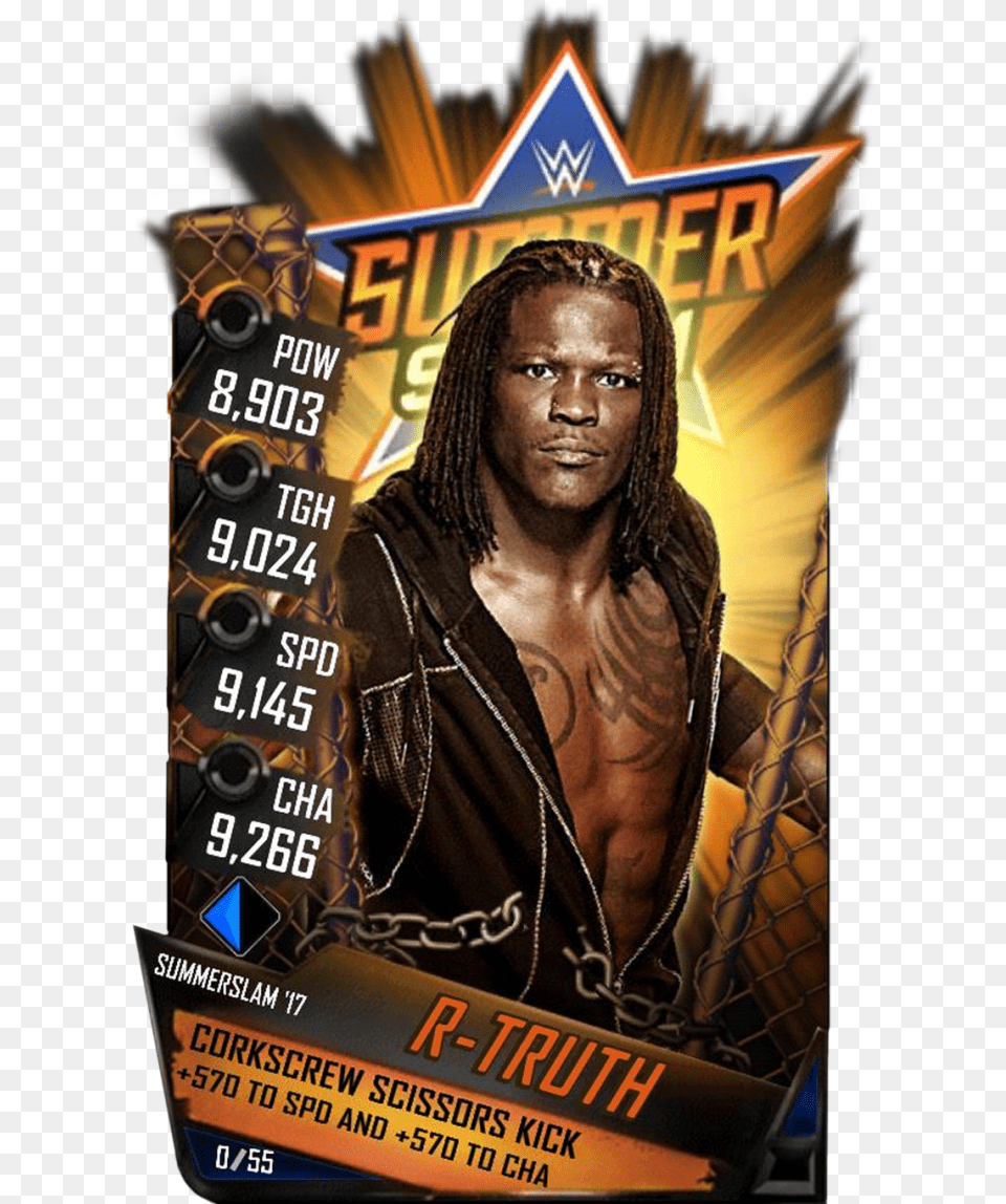 Wwe Supercard Summerslam 17 Cards Download Wwe Supercard Summerslam 17 Roman Reigns, Advertisement, Poster, Adult, Person Png Image