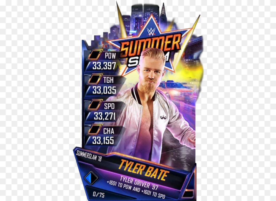 Wwe Supercard Summerslam 18 Cards, Advertisement, Poster, Adult, Male Free Png Download