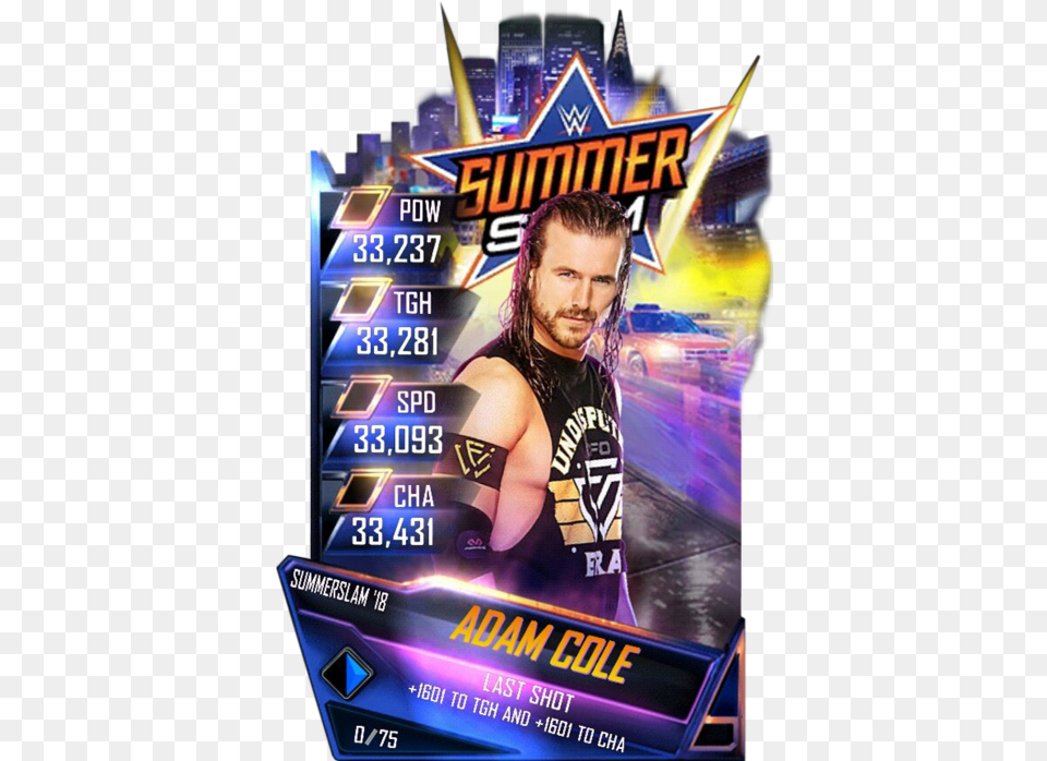 Wwe Supercard Summerslam 18 Cards, Advertisement, Poster, Adult, Male Png