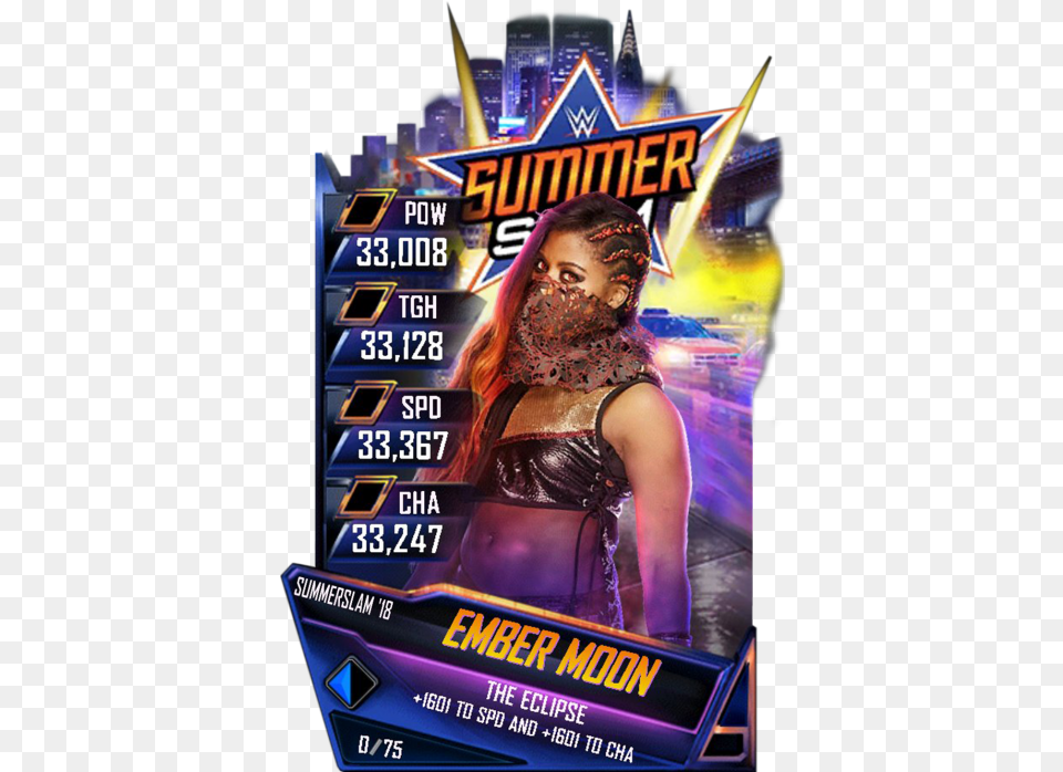 Wwe Supercard Summerslam 18 Cards, Advertisement, Poster, Adult, Female Free Png Download