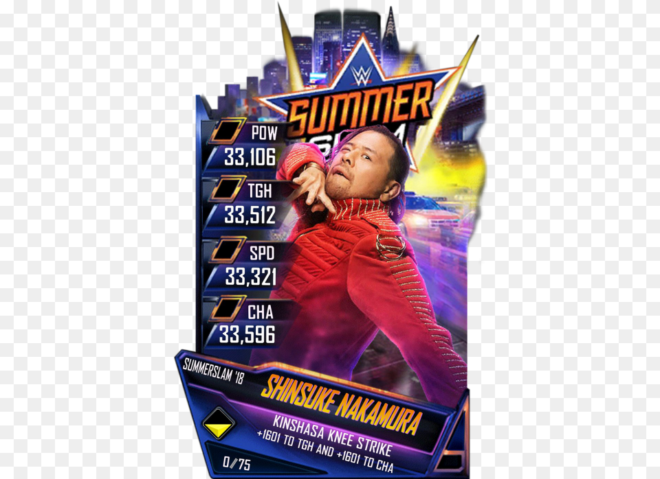 Wwe Supercard Summerslam 18 Cards, Advertisement, Poster, Adult, Male Png Image