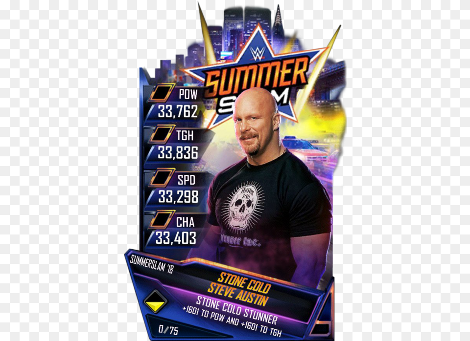 Wwe Supercard Summerslam 18 Cards, Advertisement, Poster, Adult, Male Png