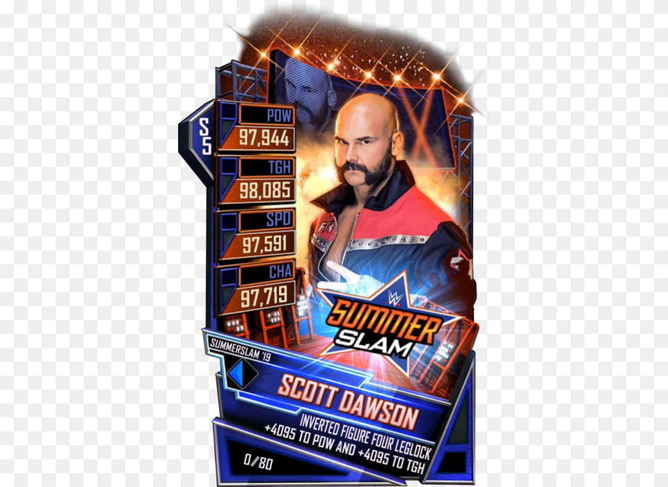 Wwe Supercard Summerslam 19 Cards, Advertisement, Poster, Adult, Male Free Transparent Png