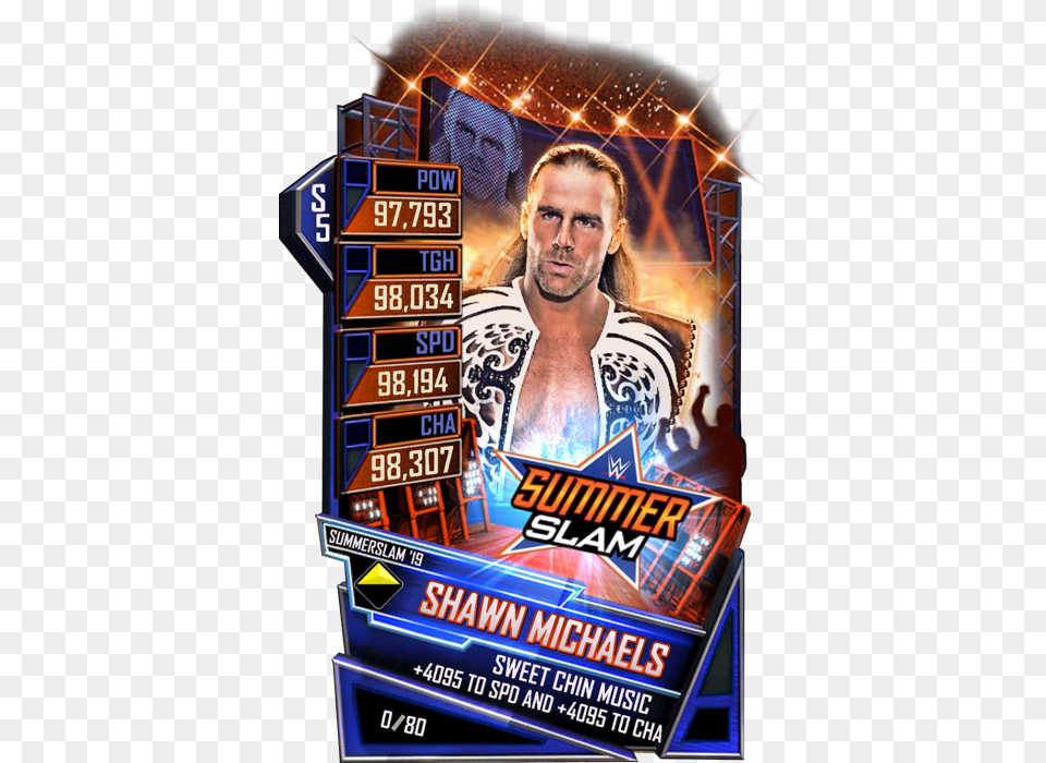 Wwe Supercard Summerslam 19 Cards, Advertisement, Poster, Adult, Male Free Png