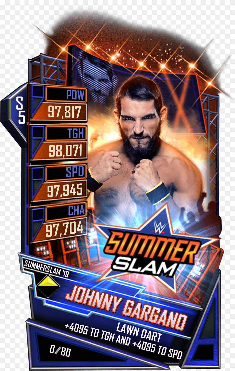 Wwe Supercard Summerslam 19 Cards, Advertisement, Poster, Adult, Male Free Png Download