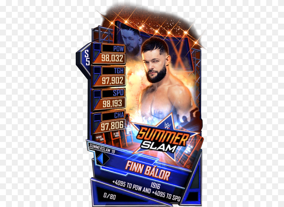 Wwe Supercard Summerslam 19 Cards, Advertisement, Poster, Adult, Male Free Png Download