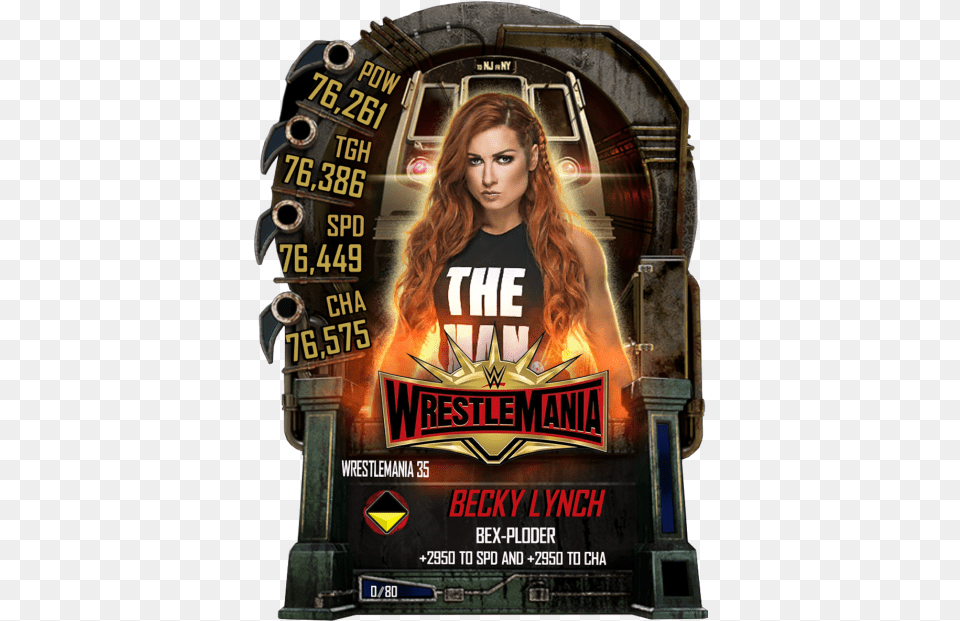 Wwe Supercard Wrestlemania, Advertisement, Poster, Adult, Female Png Image