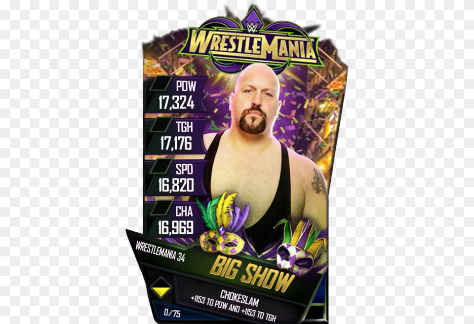 Wwe Supercard Wrestlemania 34 Cards, Adult, Male, Man, Person Free Png Download
