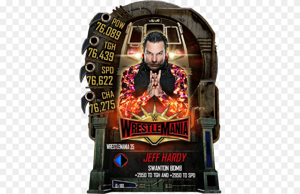 Wwe Supercard Wrestlemania, Advertisement, Poster, Adult, Male Png Image