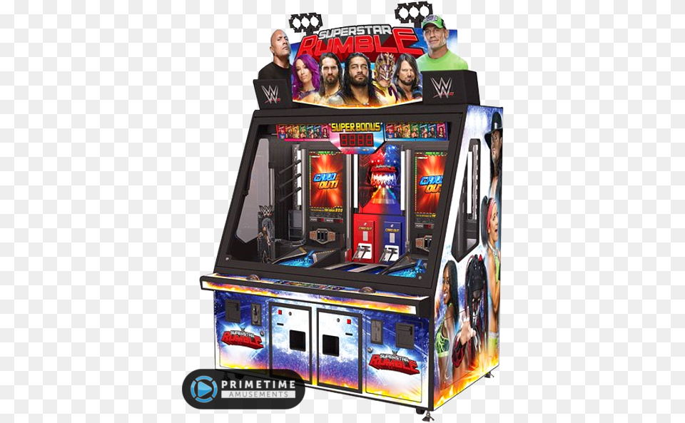 Wwe Superstar Rumble By Andamiro Usa Wwe Superstar Rumble Arcade Game, Adult, Male, Man, Person Free Transparent Png