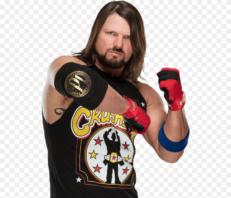 Wwe Superstar Shakeup 2019 Results Aj Styles Elbow Pad, Adult, Man, Male, Person Free Transparent Png