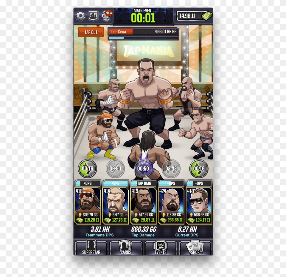 Wwe Tap Mania Game, Adult, Person, Man, Male Free Png Download