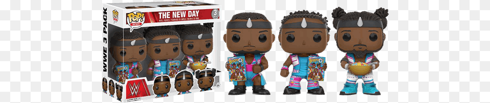 Wwe The New Day With Booty Ou2019s Pop Vinyl Figure 3pack New Day Funko Pop, Baby, Person, Toy, Plush Png