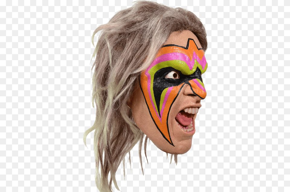 Wwe Ultimate Warrior Adult Size Ultimate Warrior Mask, Face, Female, Head, Person Free Png Download