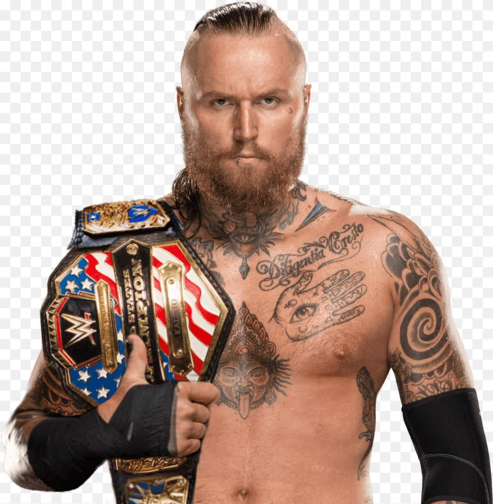 Wwe United States Champion Aleister Black Nxt Champ, Person, Skin, Tattoo, Adult Free Png Download