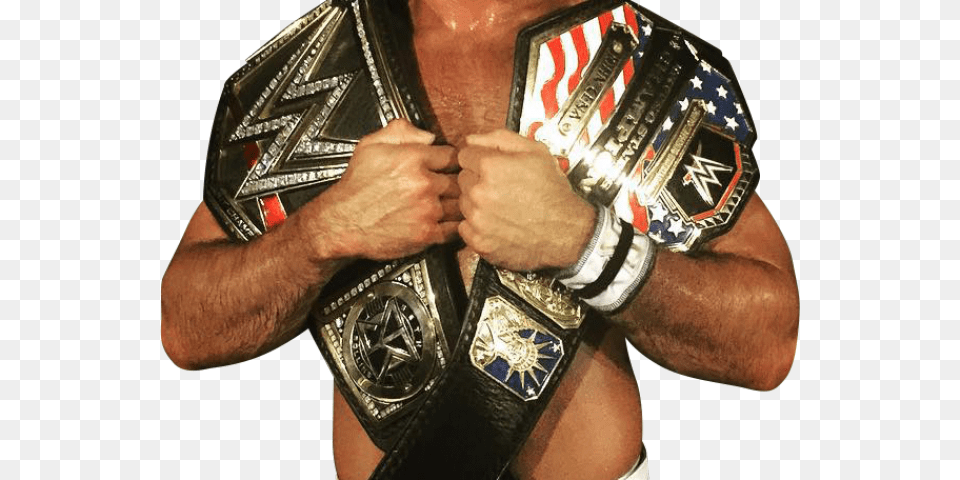 Wwe World Heavyweight And United States Championship, Accessories, Belt, Body Part, Hand Free Png Download