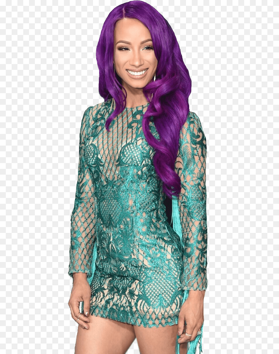 Wwe Wwe Star Sasha Banks, Adult, Female, Person, Purple Png