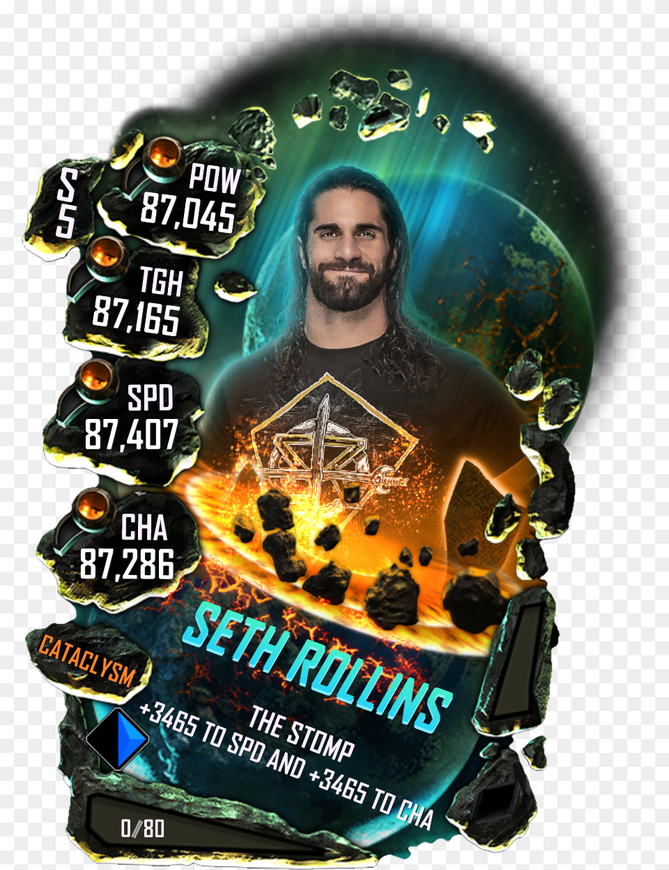 Wwesc S5 Seth Rollins Cataclysm Alexa Bliss Wwe Supercard, Advertisement, Poster, Adult, Male Free Png