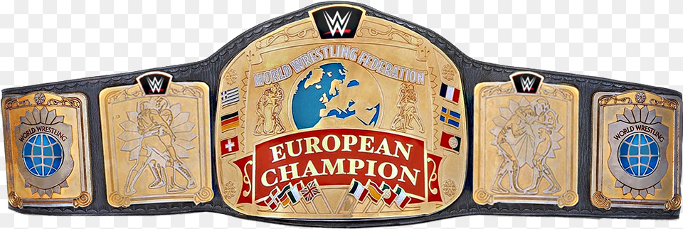Wwf European Championship Belt, Accessories, Logo, Person, Buckle Png