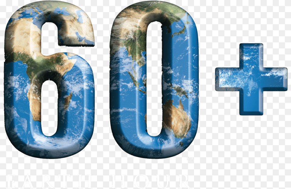 Wwf Logo New 60 Earth Hour Logo, Symbol, Text, Number, Cross Png Image