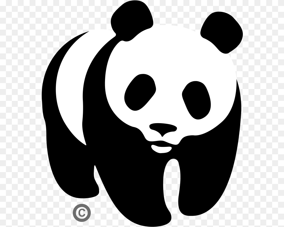 Wwf Logos Panda Negative Space Logo, Stencil, Animal, Fish, Sea Life Free Png Download