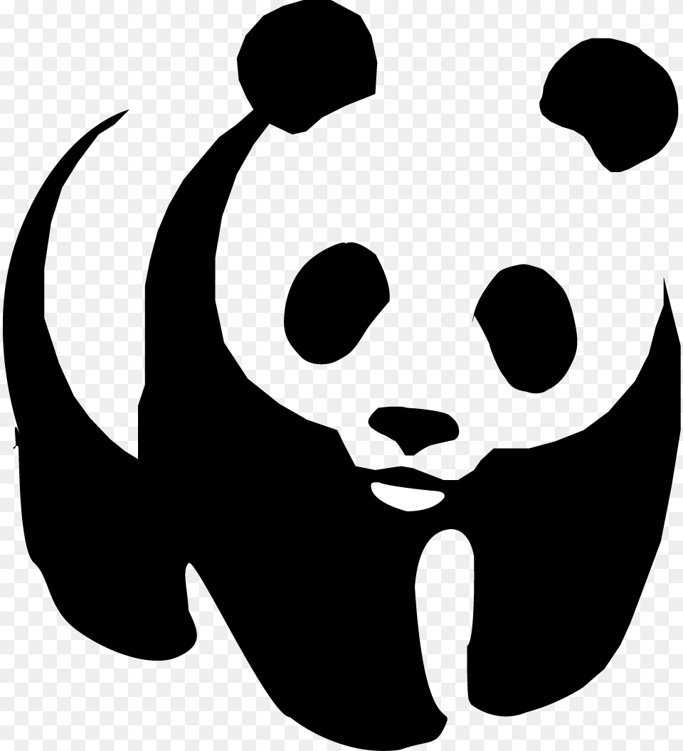 Wwf Panda, Animal, Stencil, Wildlife, Mammal Png Image