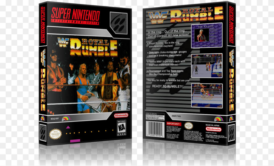 Wwf Royal Rumble Replacement Nintendo Snes Game Case Wwf Royal Rumble Snes Case, Adult, Person, Woman, Female Free Png Download