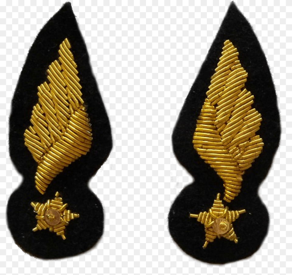 Wwi French Pilot Officer Collar Insignia Earrings, Badge, Logo, Symbol Png Image